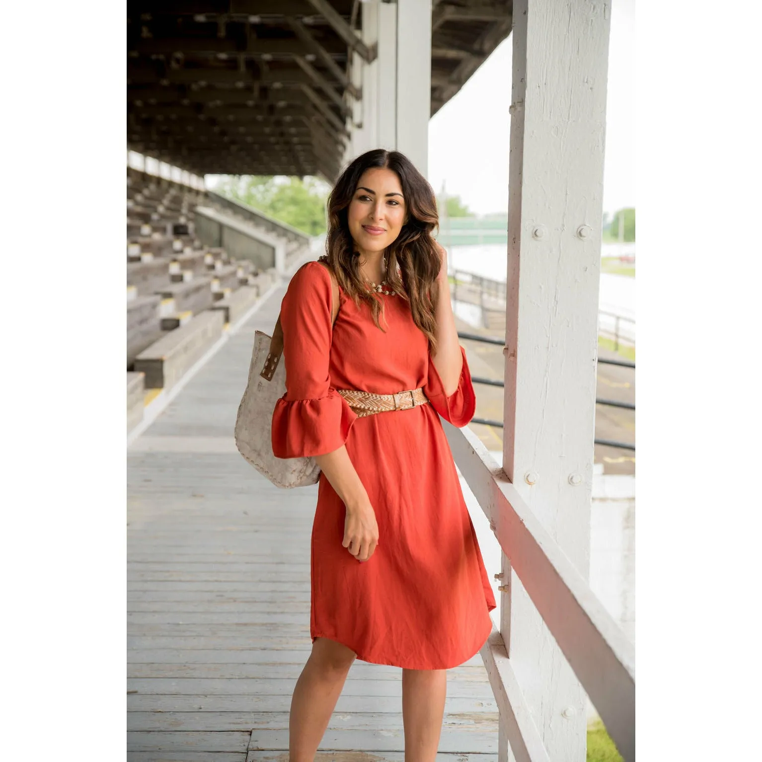 Peplum Sleeve Dress