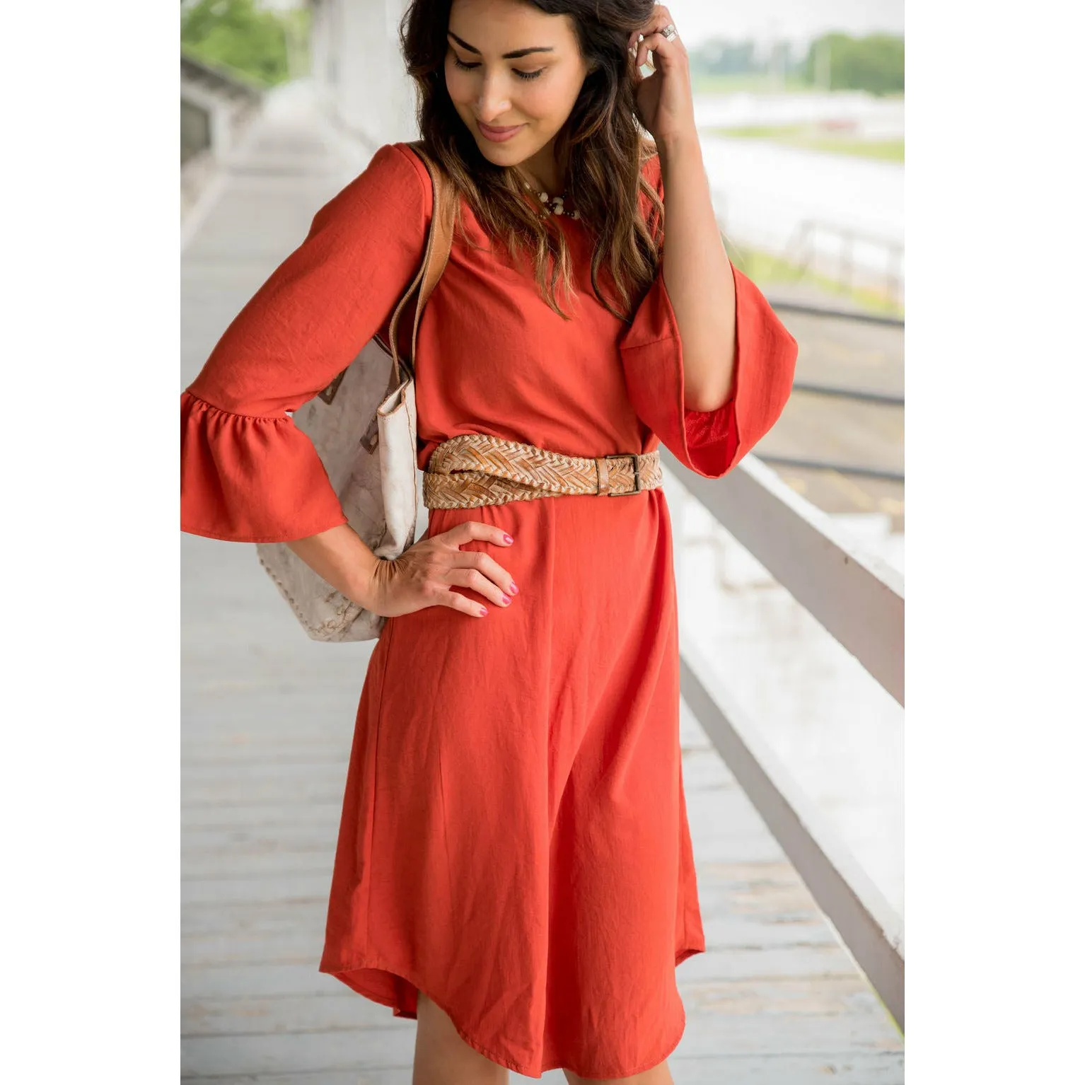 Peplum Sleeve Dress