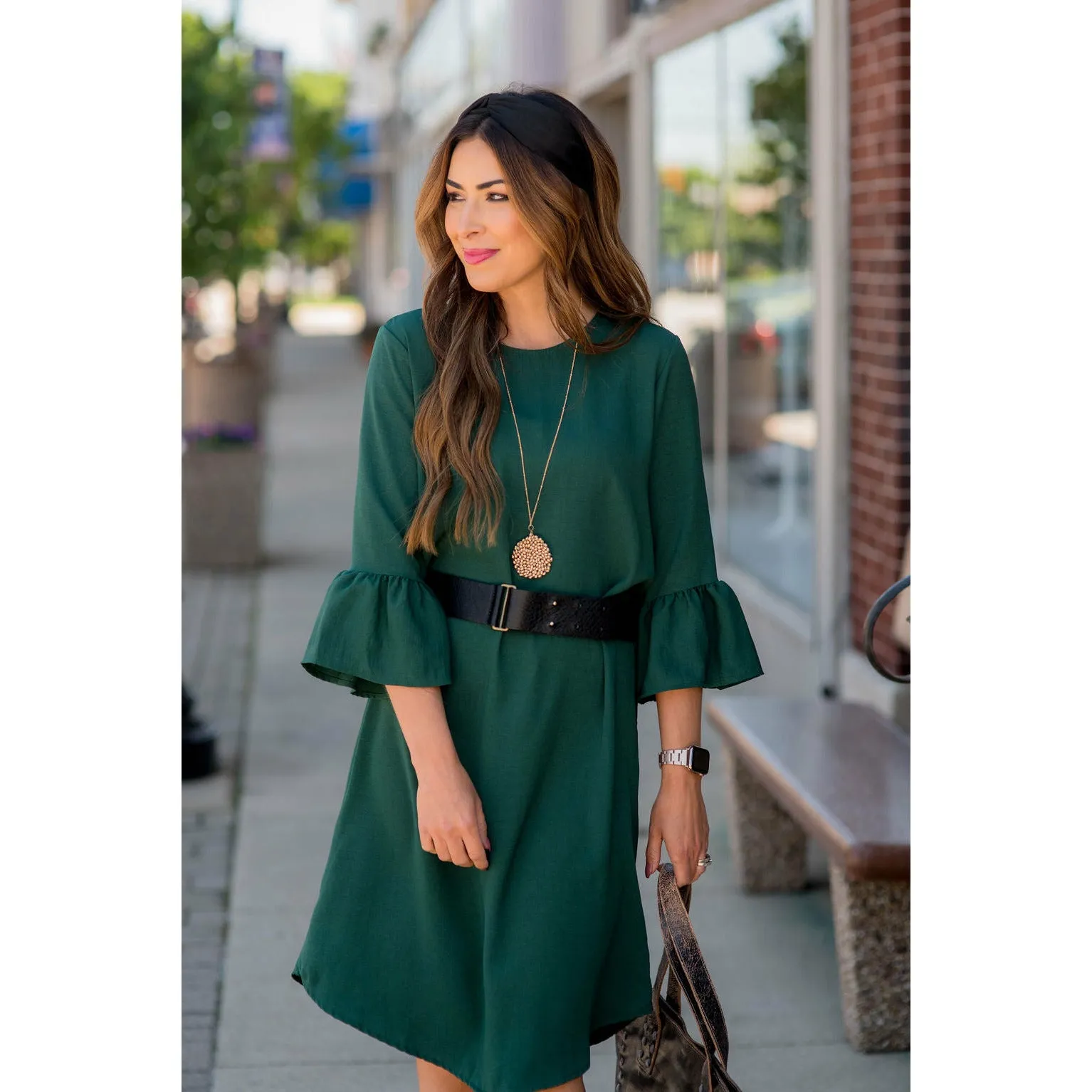 Peplum Sleeve Dress