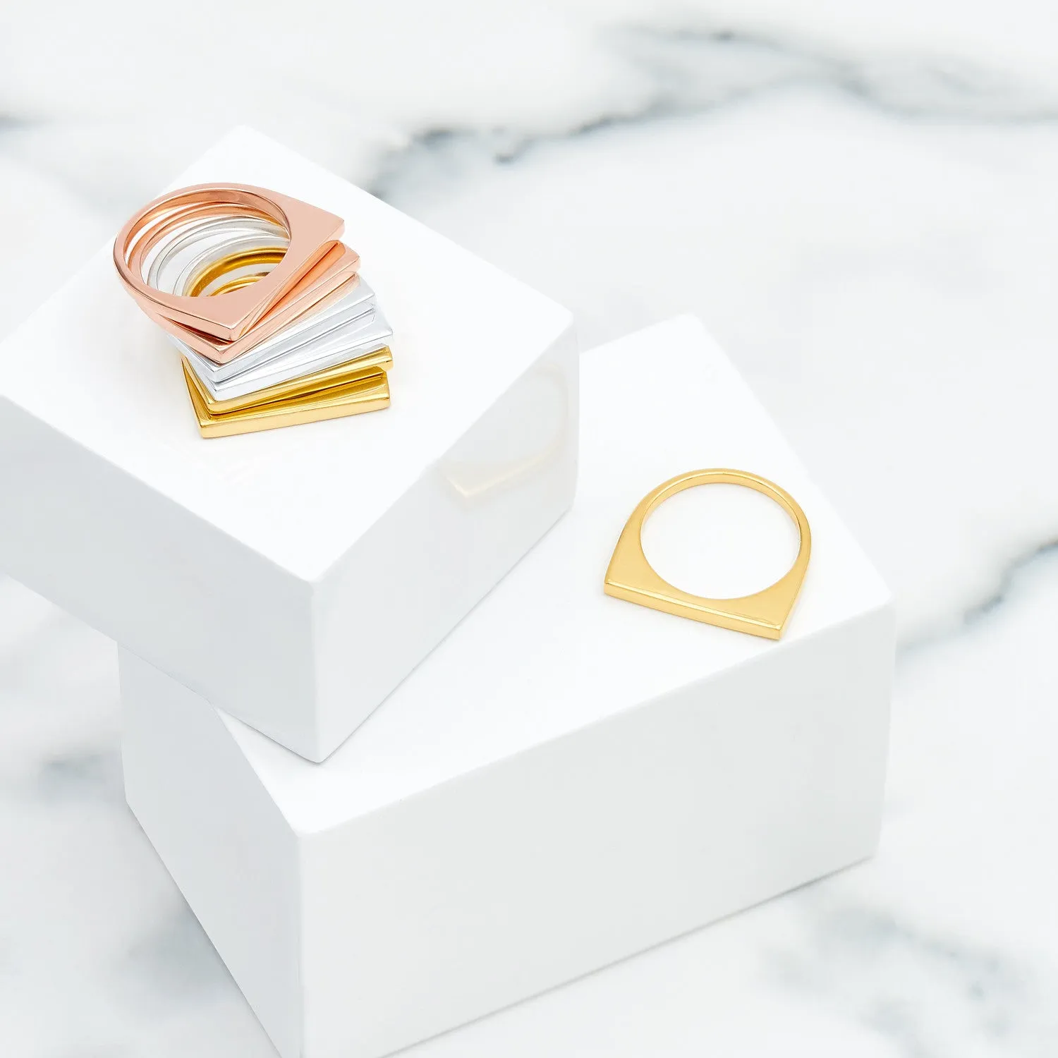 Rose Gold Minerva Stacking Ring