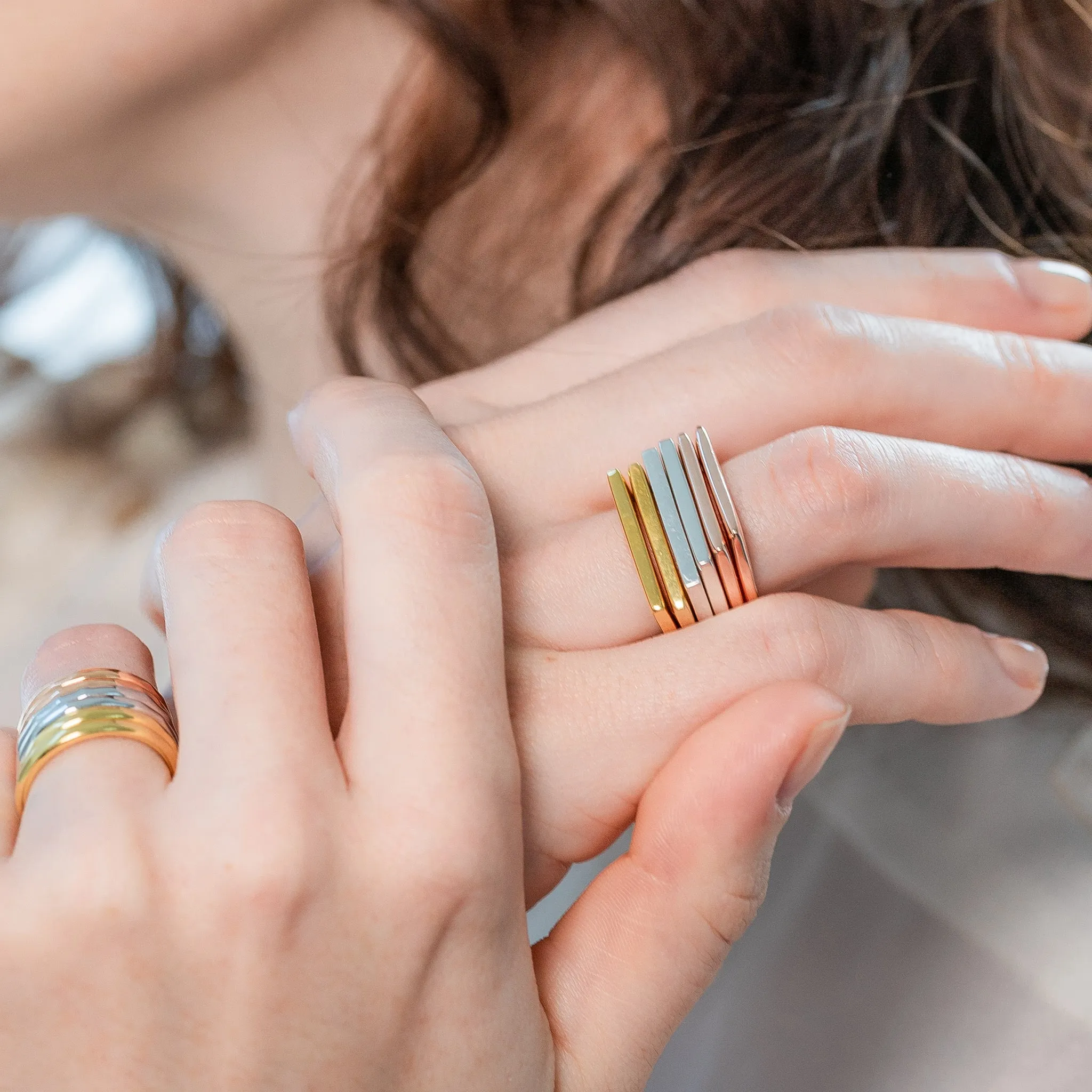 Rose Gold Minerva Stacking Ring