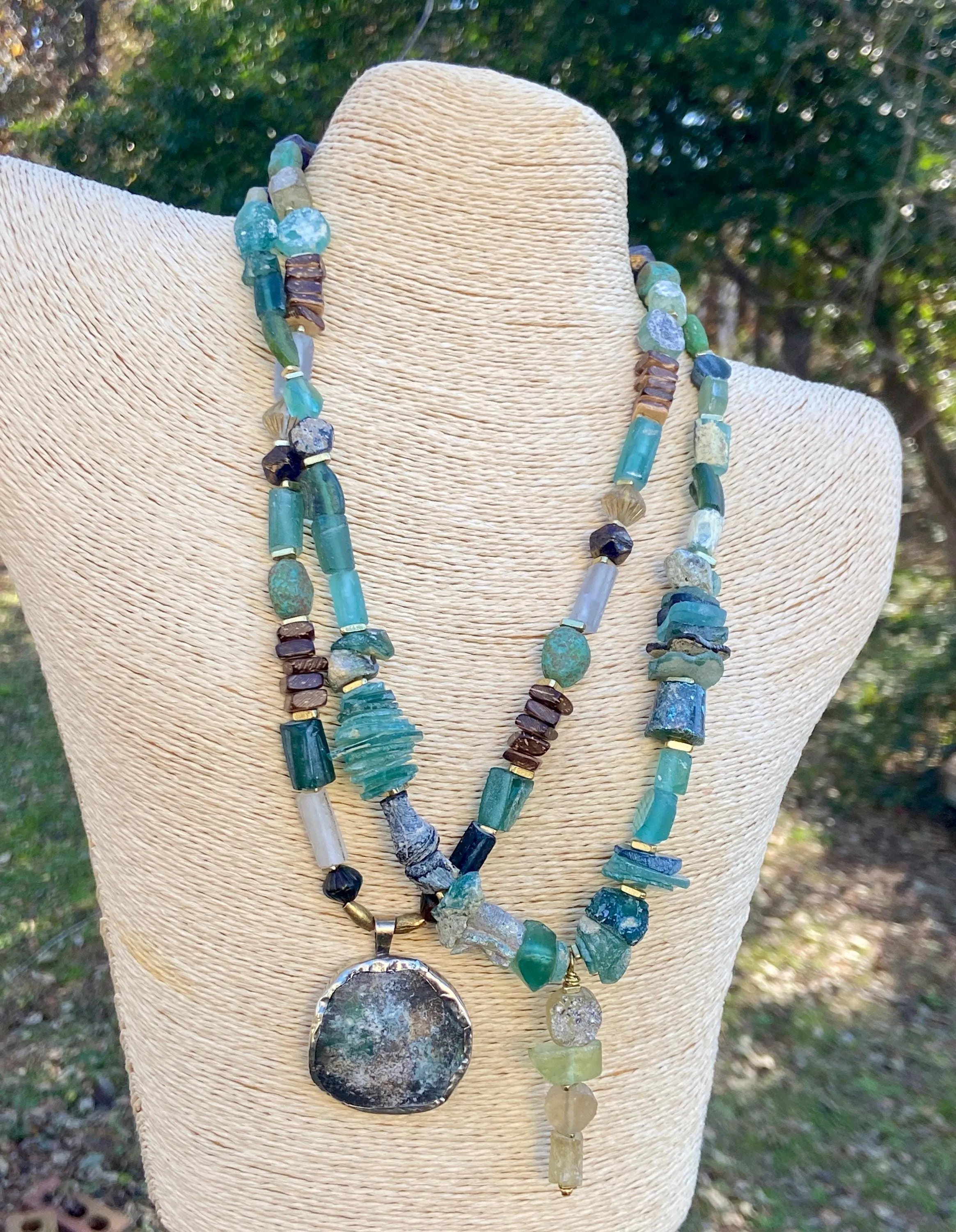 Rustic Roman Glass Necklaces