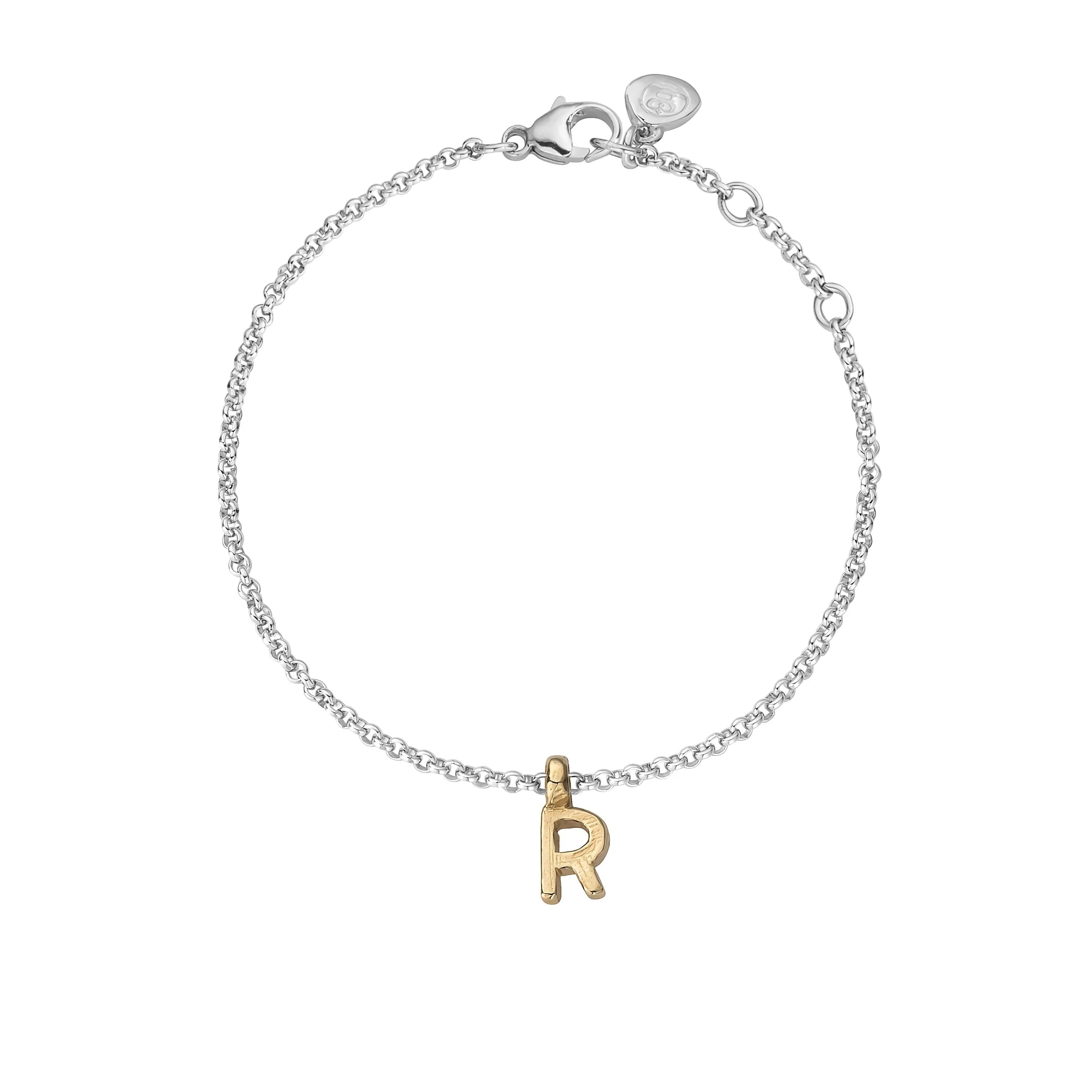 Silver & Gold Alphabet Chain Bracelet