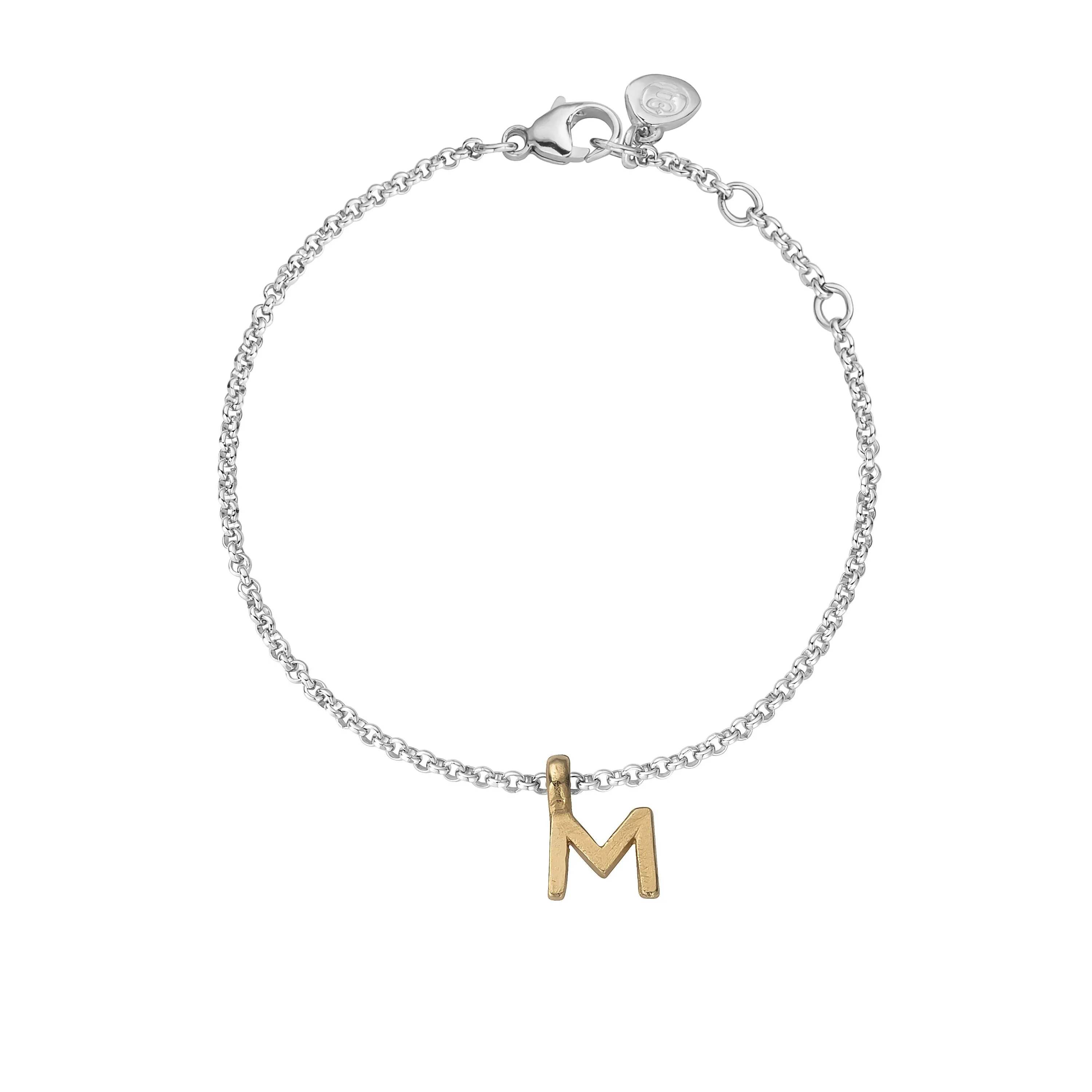 Silver & Gold Alphabet Chain Bracelet