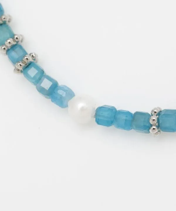 Square Shape Apatite Beads Bracelet