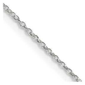 Sterling Silver 1.30mm Forzantina Cable Chain Necklace w/2in ext.