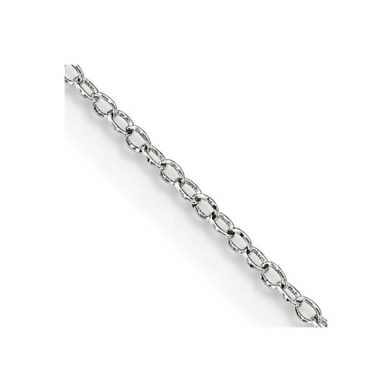 Sterling Silver 1mm Cable Chain Necklace w/2in ext.