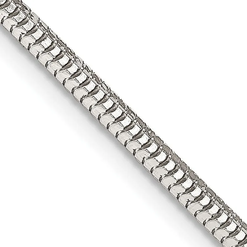 Sterling Silver 2.5mm Diamond-cut Snake Chain Necklace