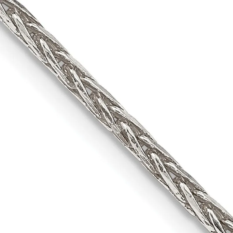 Sterling Silver 2.5mm Diamond-cut Spiga Chain Necklace