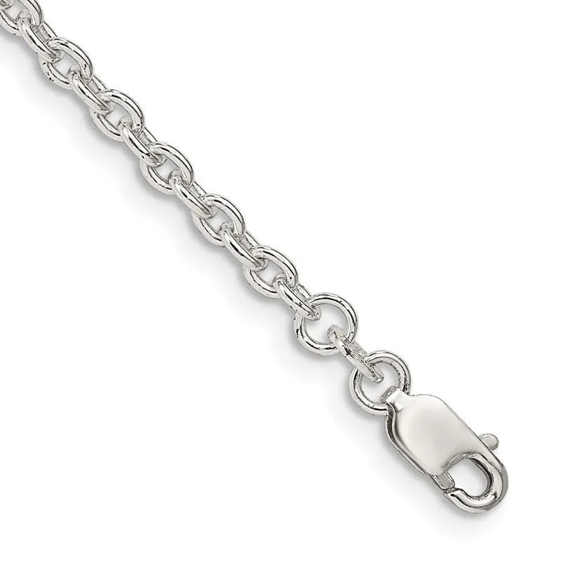 Sterling Silver 2.75mm Cable Chain Bracelet