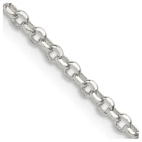 Sterling Silver 2mm Diamond-cut Cable Chain Necklace