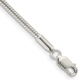 Sterling Silver 2mm Snake Chain Bracelet