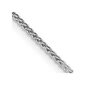 Sterling Silver Rhodium-plated 1.25mm Round Spiga Chain Necklace