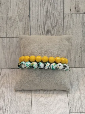 Sunflower Field - Beaded Bracelet Set