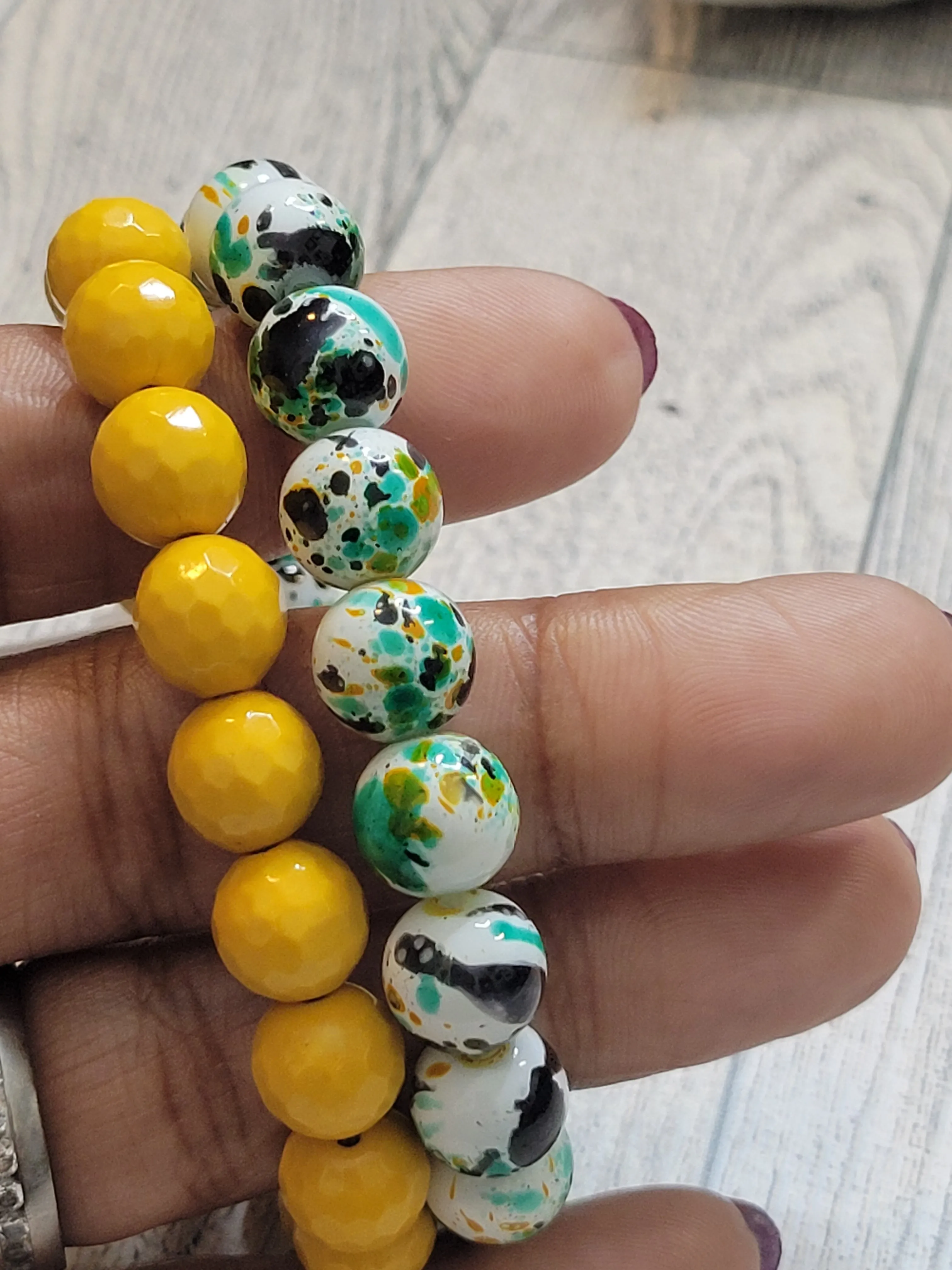 Sunflower Field - Beaded Bracelet Set