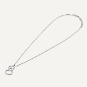 Sweetheart Mid-Length Necklace In Silver-Tone