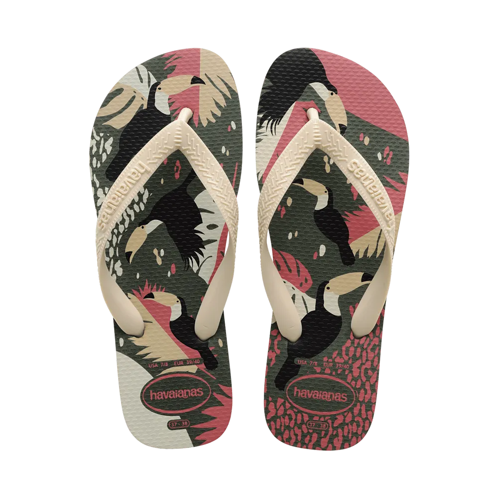 Top Tropical Vibes Flip Flops