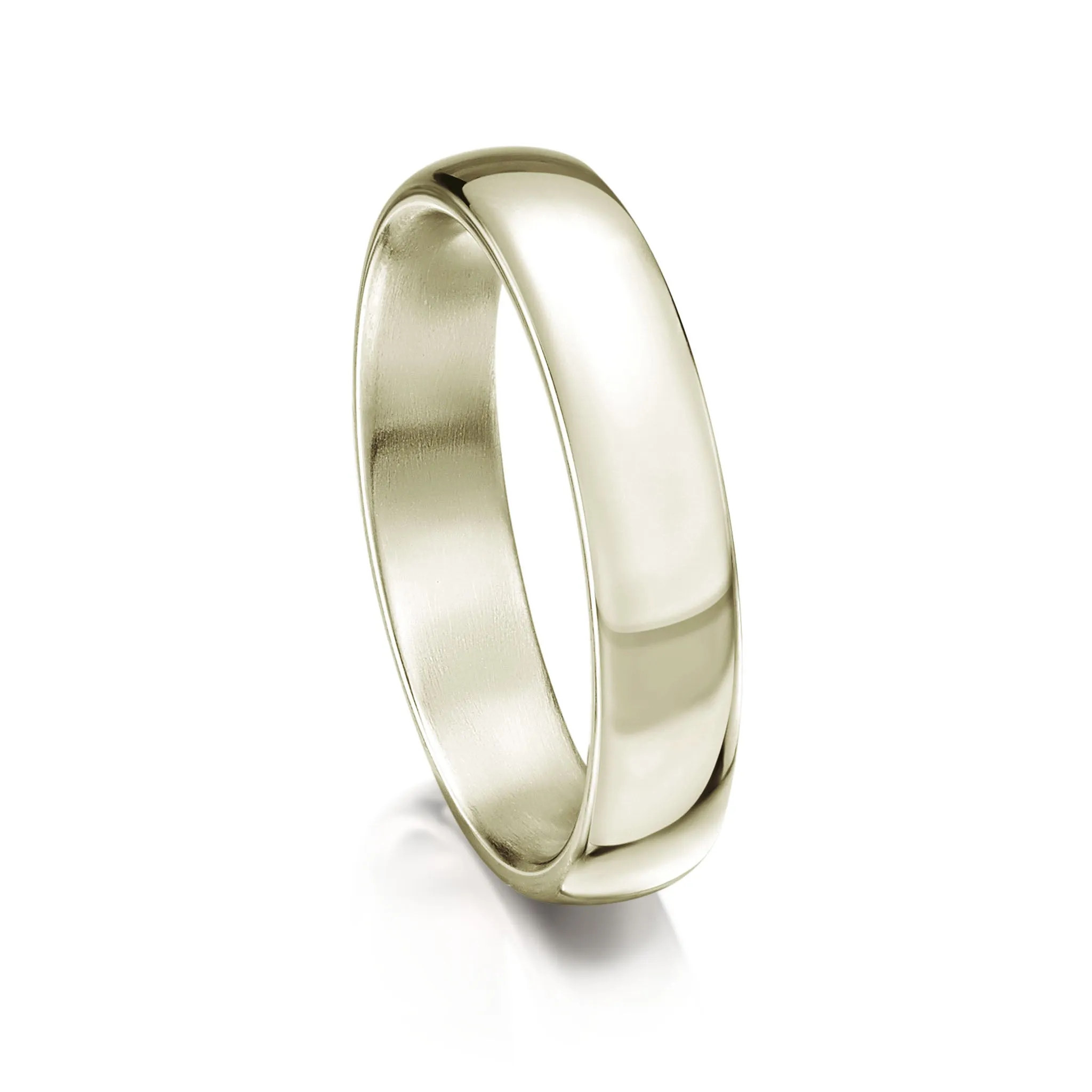 Traditional 4mm Wedding Ring in 9ct White Gold