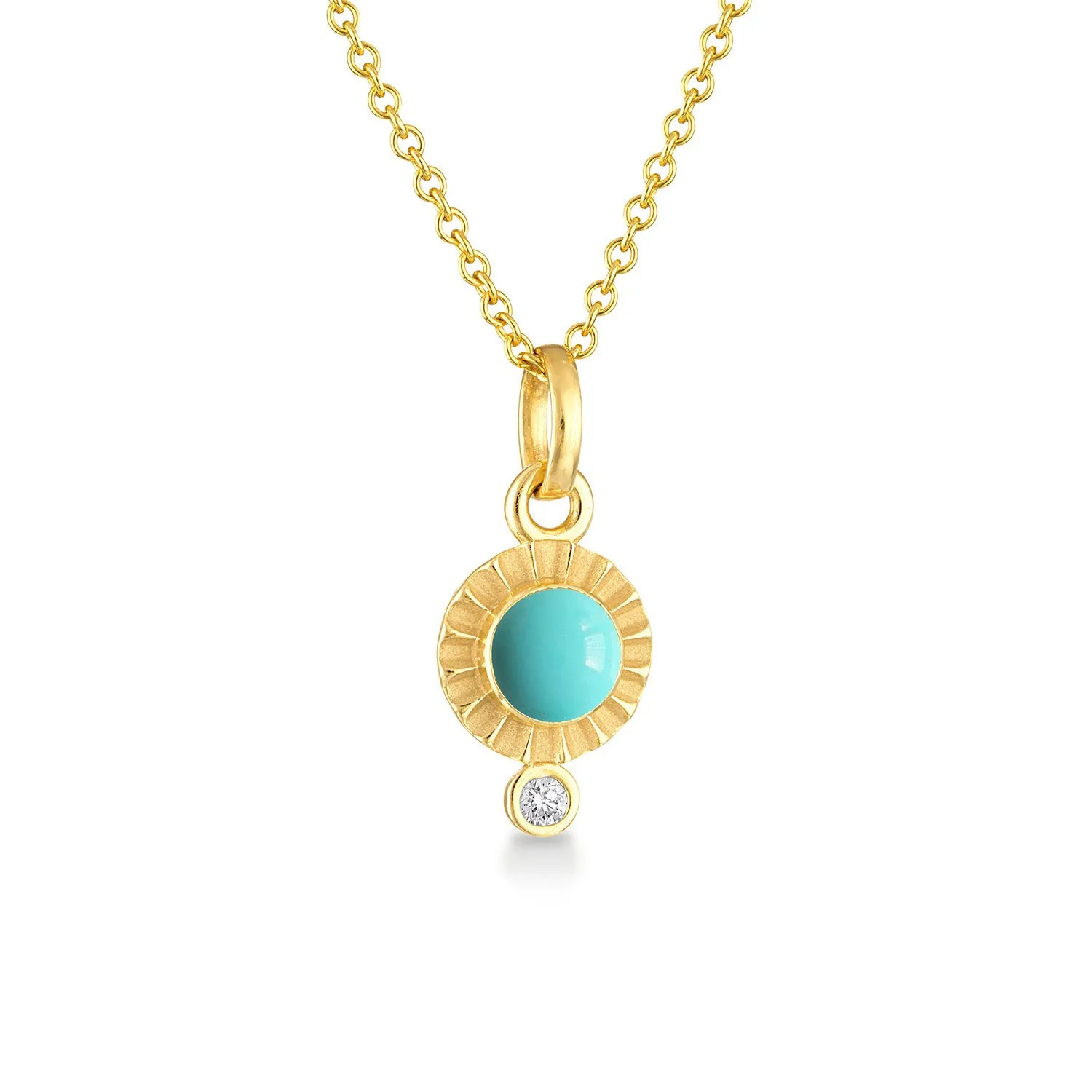 Turquoise and Diamond Charm