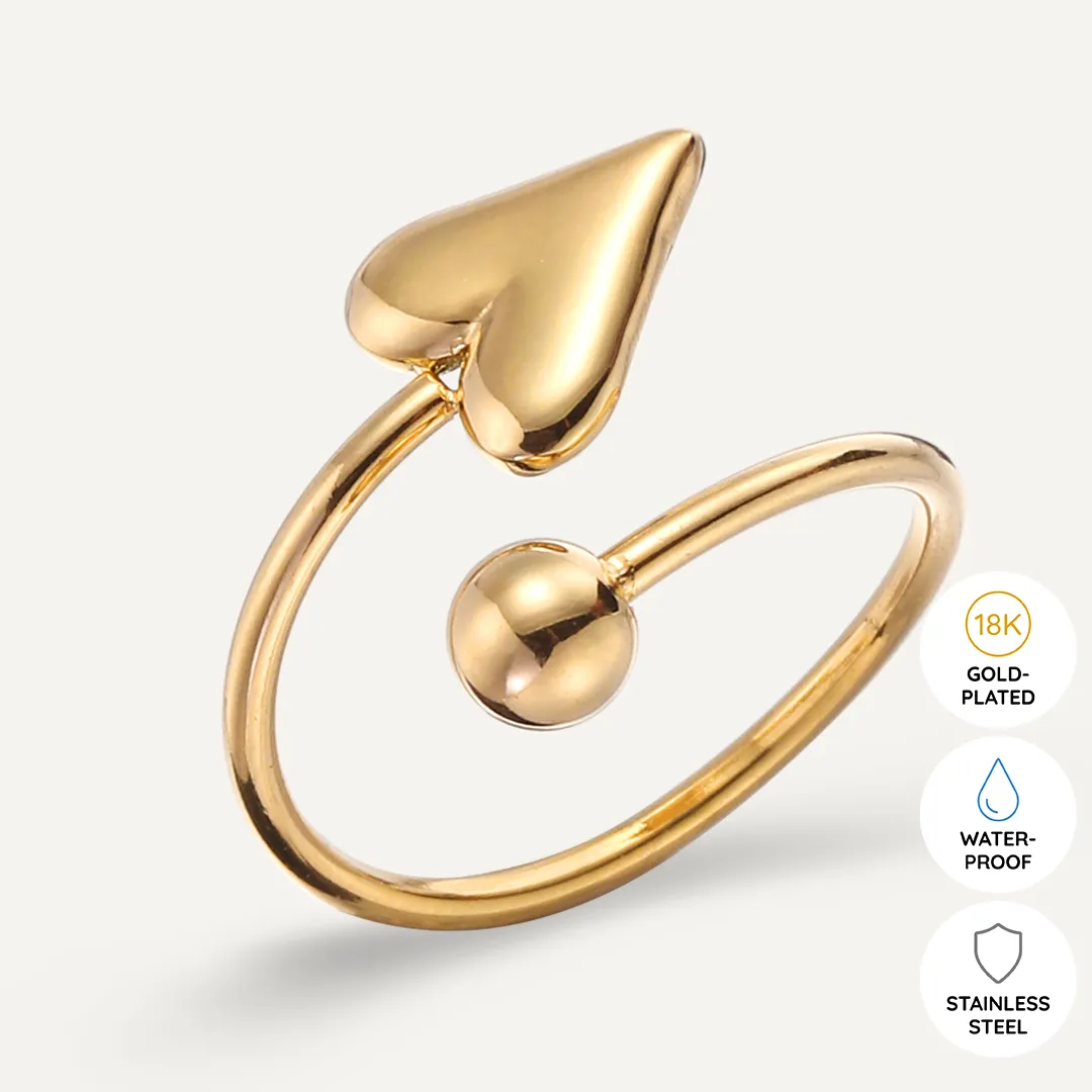 Vibes | Cupid's Arrow Open Ring | 18K Gold-Plated