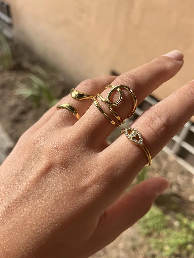 Vibes | Mystic Eye Open Ring | 18K Gold-Plated