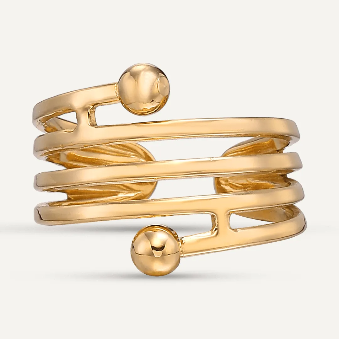 Vibes | Orbit Multi-Band Open Ring | 18K Gold-Plated