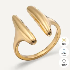 Vibes | Twin Peaks Open Ring | 18K Gold-Plated