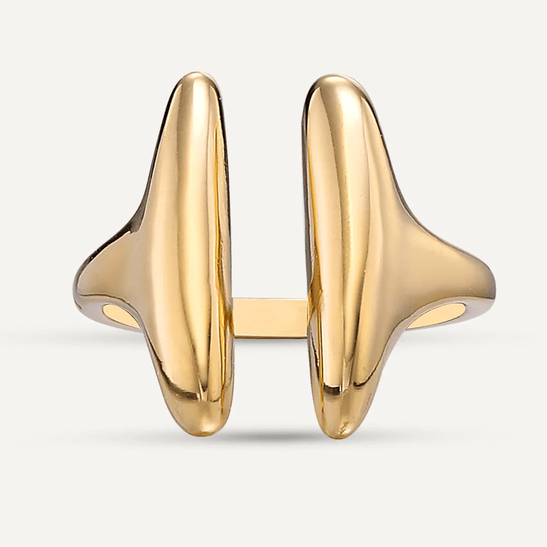 Vibes | Twin Peaks Open Ring | 18K Gold-Plated