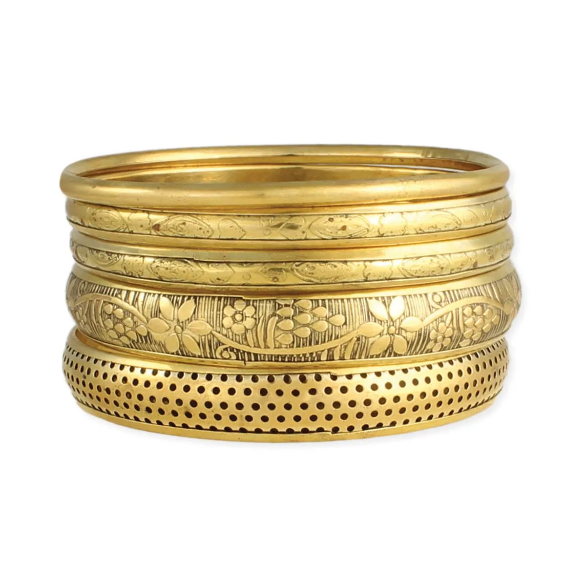 Vintage Gold Bangle Set