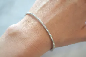 White Gold Diamond Bangle