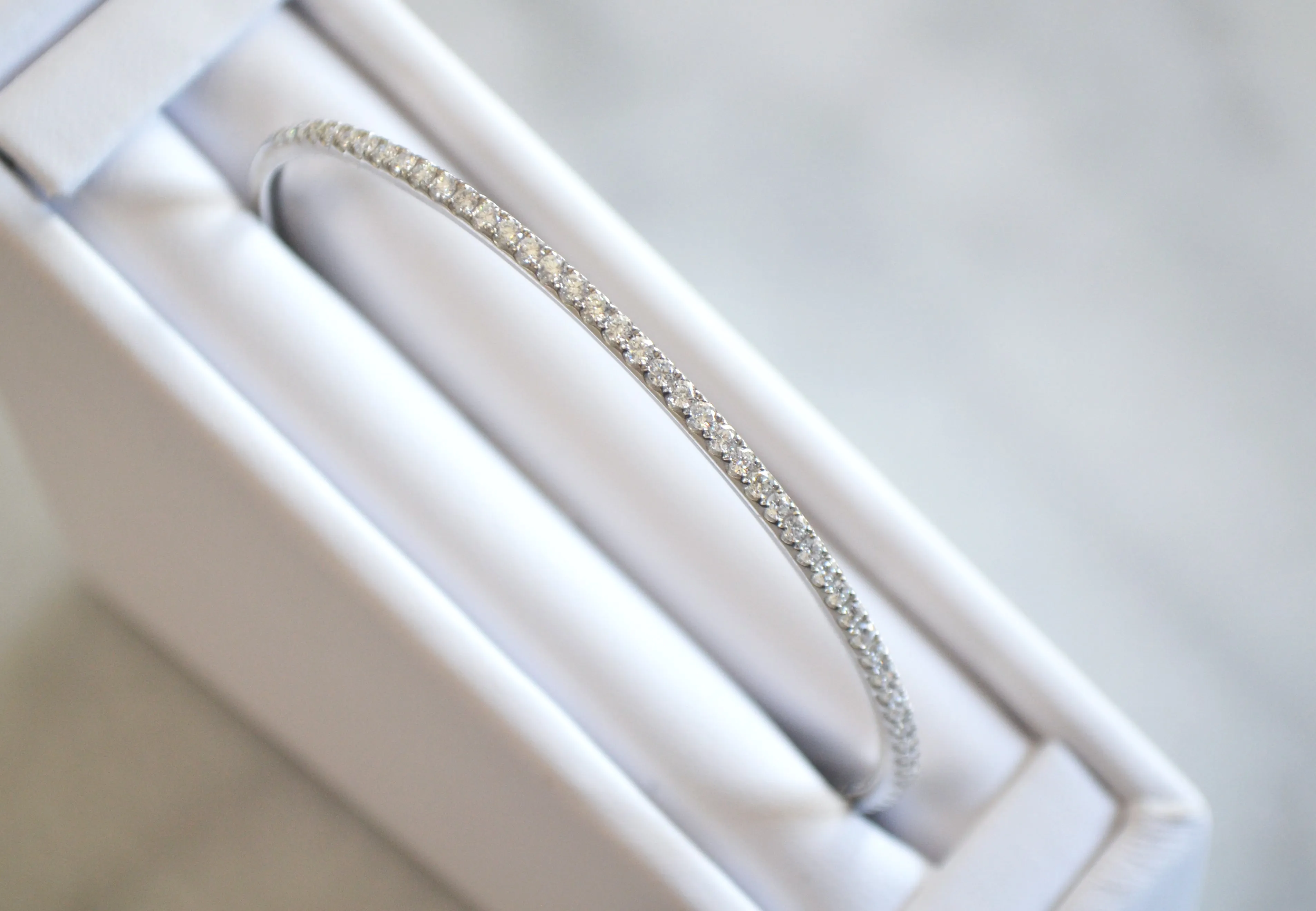 White Gold Diamond Bangle